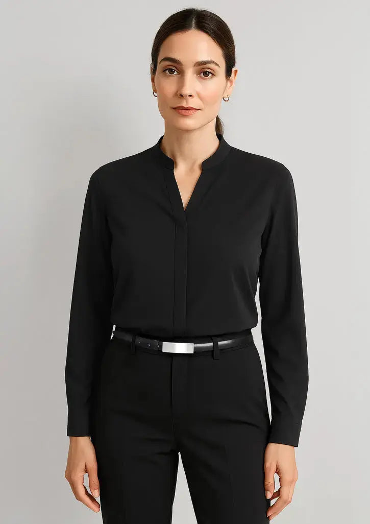Biz Corporates Juliette Womens Plain Blouse 44210 Biz Corporates